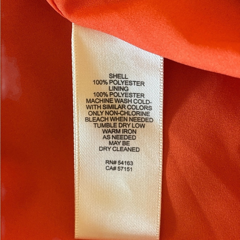 Eliza J Orange Asymmetrical Pleated Sundress - Picture 6 of 7